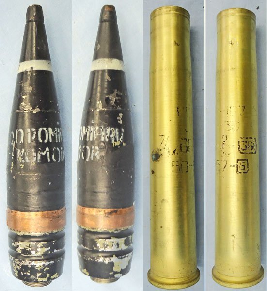  INERT DEACTIVATED. Russian, Unfired, MINT, 37mm (37x252R) High Explosive (H.E) Model 1939 Gun Round. - O 2229 INERT DEACTIVATED. Russian, Unfired, MINT, 37mm (37x252R) High Explosive (H.E) Model 1939 Gun Round. - O 2229  Other Ammunition