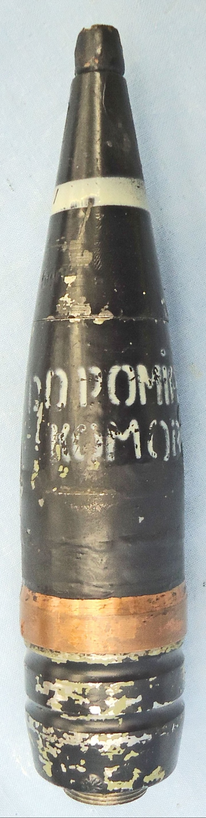 {CATEGORY} - INERT DEACTIVATED. Russian, Unfired, MINT, 37mm (37x252R) High Explosive (H.E) Model 1939 Gun Round. - O 2229 INERT DEACTIVATED. Russian, Unfired, MINT, 37mm (37x252R) High Explosive (H.E) Model 1939 Gun Round. - O 2229  Other Ammunition in 