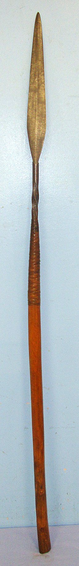  ORIGINAL**Victorian Era Zulu Warrior’s Assegai Short Stabbing Spear With Blackened Iron Blade & Forge Twist Tang. Sn 23527 Other Blade