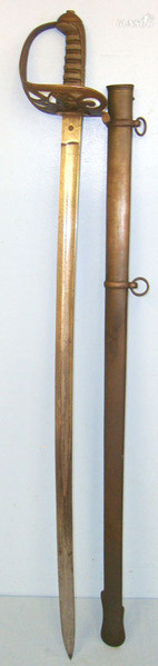 British Pattern 1827 Rifle Brigade Officer's Presentation Sword With Etched Blad Sword in 