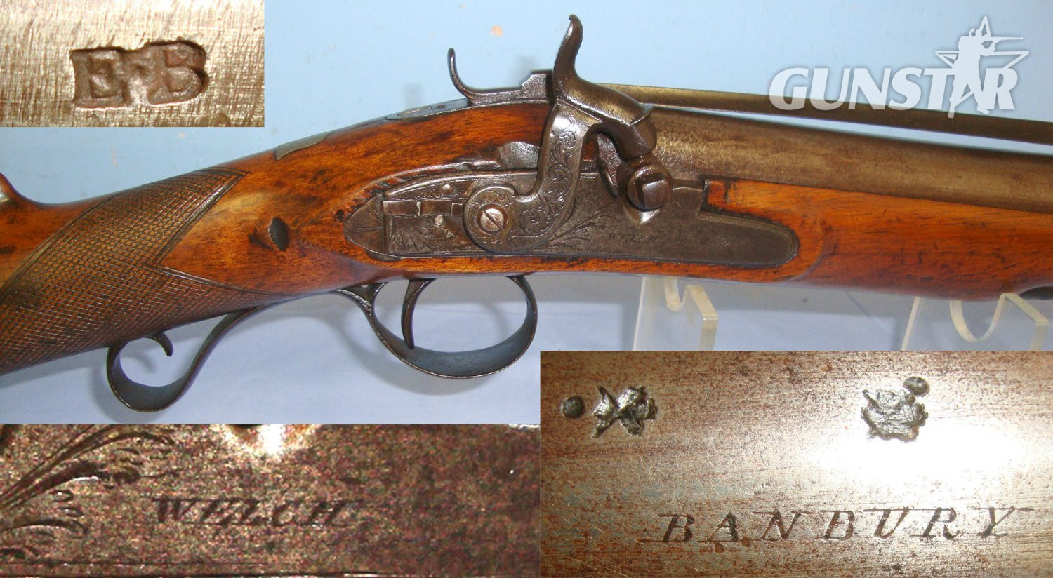 Jabez Bloxham Welch (Banbury) With Integral Folding Bayonet & Ram Rod. Sn 22697:1 Muzzleloader None