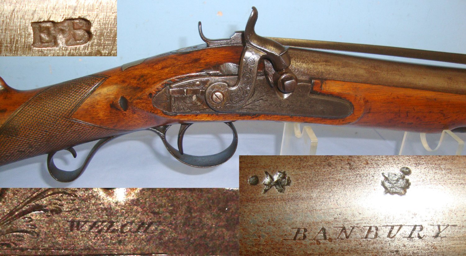 Jabez Bloxham Welch (Banbury) With Integral Folding Bayonet & Ram Rod. Sn 22697:1 Muzzleloader None