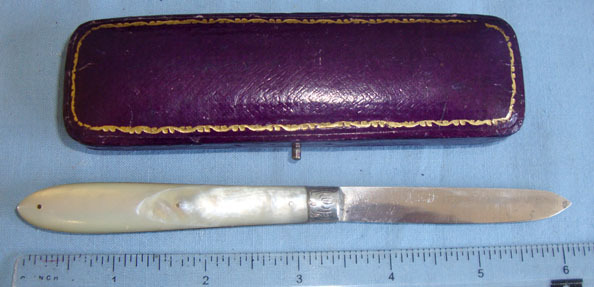 Sheffield Silver Sterling Silver Hallmarked Blade Folding Fruit Knife By W V & S Other Blade