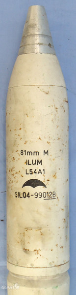 INERT DEACTIVATED. Original British L54A1 81MM Illuminating Mortar. - O 1737 INERT DEACTIVATED. Original British L54A1 81MM Illuminating Mortar. - O 1737  Other Ammunition