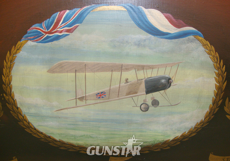 Hand Oil Painted Commemorative Painting 5th Squadron RFC By London Artist / Graphic Designer Geoff Wiggins C1970’s WW1 Themed British Royal Flying Corps (RFC) Other Accessory