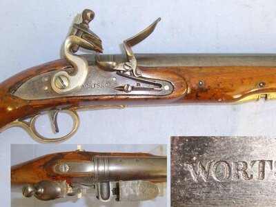 Early 1800’s English Form Worts & Co 15 Bore Flintlock Holster Pistol. Sn 21036. Early 1800’s English Form Worts & Co 15 Bore Flintlock Holster Pistol. Sn 21036. Obsolete Muzzleloader