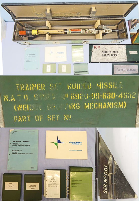  DEACTIVATED INERT. British, Shorts Missile Systems of Belfast, Javelin, FACTORY SECTIONED, Surface to Air Missile Serial Number 001, 1982 Dated, in Transit Container With Paperwork. Sn - 22650 DEACTIVATED INERT. British, Shorts Missile Systems of Belfast, Javelin, FACTORY SECTIONED, Surface to Air Missile Serial Number 001, 1982 Dated, in Transit Container With Paperwork. Sn - 22650  Other Ammunition