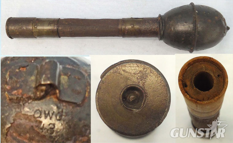  INERT DEACTIVATED. Rare, Unfired, WW2, 1943 Dated, German WK 361 (Wurfkorper 361) High Explosive Grenade For The 27mm Sturmpistole (Assault Pistol). - O 1977 INERT DEACTIVATED. Rare, Unfired, WW2, 1943 Dated, German WK 361 (Wurfkorper 361) High Explosive Grenade For The 27mm Sturmpistole (Assault Pistol). - O 1977  Other Ammunition