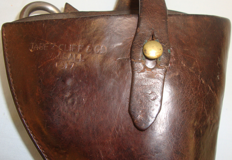  *Very Rare Complete & Original British WW1 1917 Heavy Hide Open Top Holster for *Very Rare Complete & Original British WW1 1917 Heavy Hide Open Top Holster for Other Accessory