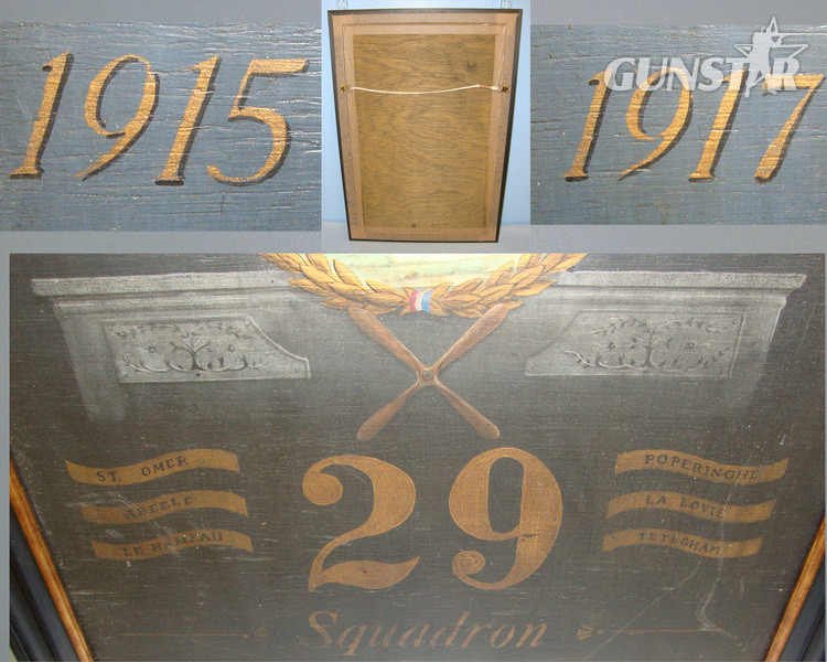  WW1 Themed British Royal Flying Corps (RFC) / Royal Naval Air Service (RNAS) Hand Oil Painted Commemorative Painting 29th Squadron RFC By London Artist / Graphic Designer Geoff Wiggins C1970’s Other Accessory