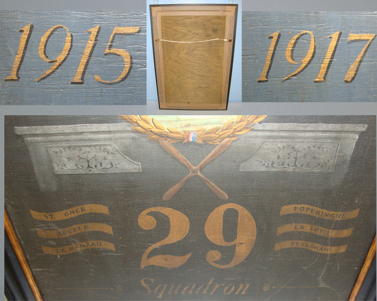 WW1 Themed British Royal Flying Corps (RFC) / Royal Naval Air Service (RNAS) Hand Oil Painted Commemorative Painting 29th Squadron RFC By London Artist / Graphic Designer Geoff Wiggins C1970’s Other Accessory