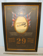 WW1 Themed British Royal Flying Corps (RFC) / Royal Naval Air Service (RNAS) Hand Oil Painted Commemorative Painting 29th Squadron RFC By London Artist / Graphic Designer Geoff Wiggins C1970’s Other Accessory