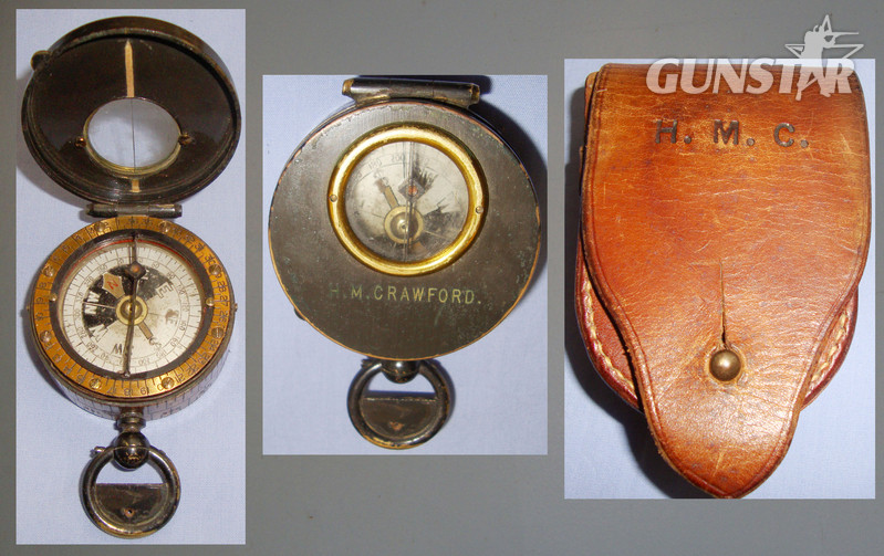  Original Boer War & WWI British Officers Named Marching Compass and Leather Pouch by Maker ‘Negratti & Zambra-London’.  Sn:20042. Original Boer War & WWI British Officers Named Marching Compass and Leather Pouch by Maker ‘Negratti & Zambra-London’.  Sn:20042. Antique & Militaria