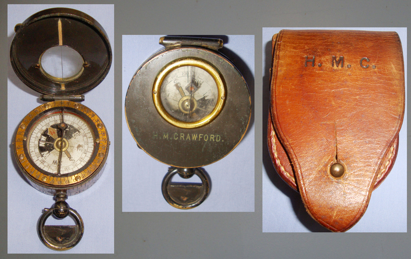  Original Boer War & WWI British Officers Named Marching Compass and Leather Pouch by Maker ‘Negratti & Zambra-London’.  Sn:20042. Original Boer War & WWI British Officers Named Marching Compass and Leather Pouch by Maker ‘Negratti & Zambra-London’.  Sn:20042. Antique & Militaria