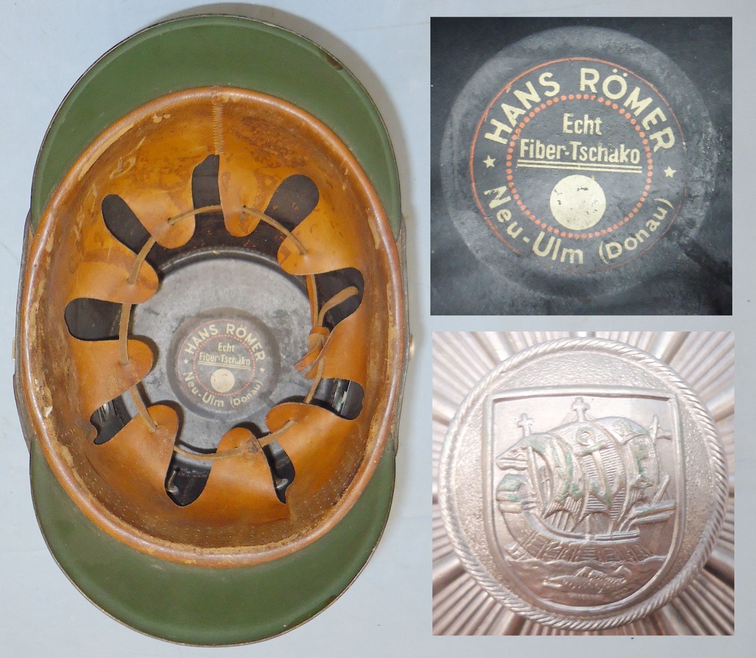  Original* Pre- Nazi German Hamburg City Police Shako N 409. Original* Pre- Nazi German Hamburg City Police Shako N 409.  Antique & Militaria