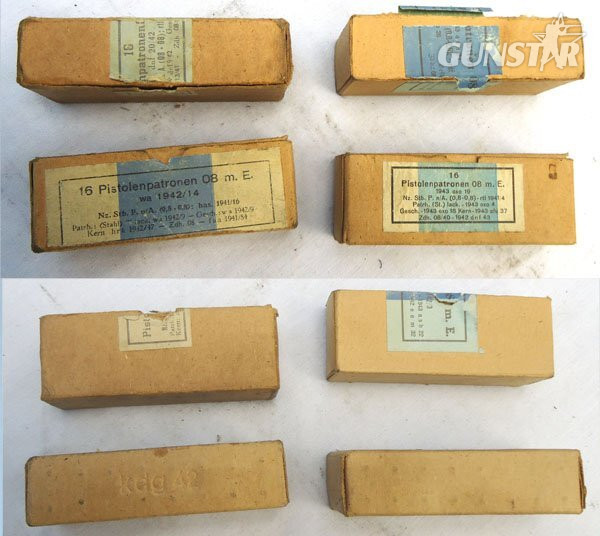 DEACTIVATED INERT Unfired WW2 (1942 & 43 Dated) Original German 16 Round Service Pack Of 9mm (9X19) Parabellum ammunition. Sn - 22787:7 DEACTIVATED INERT Unfired WW2 (1942 & 43 Dated) Original German 16 Round Service Pack Of 9mm (9X19) Parabellum ammunition. Sn - 22787:7  Other Ammunition