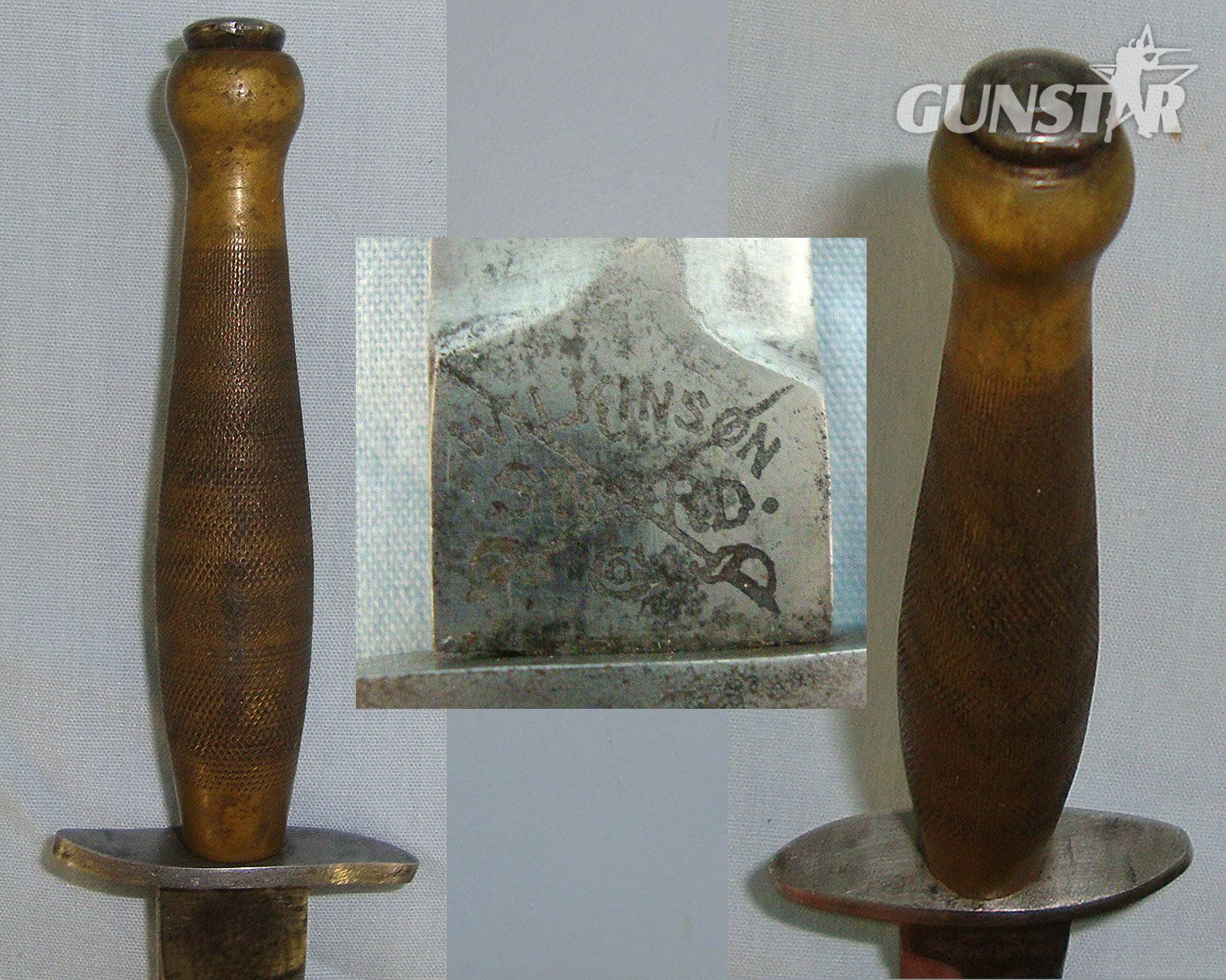 EXTREMELY RARE**POSSIBLY UNIQUE WILKINSON COLLECTION EXHIBITION PIECE**Miniature British 1st Pattern Type FS Commando Fighting Knife With Etched Panel Blade, Scabbard & Bonhams Auction Catalogue Dated 11/4/2006 In Which The Knife Featured & Was Sold. Sn 2 Knive in 