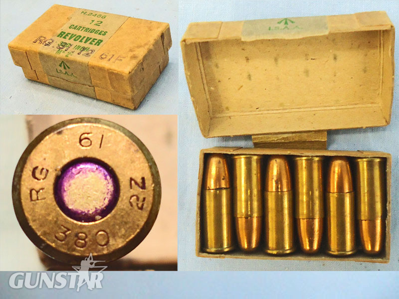 iINERT DEACTIVATED. British 1961 dated .380 Webley Revolver 12 round service pack. - O 1949   Other Ammunition in 