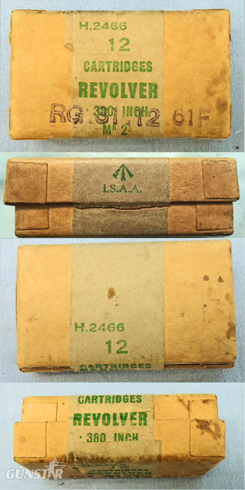  iINERT DEACTIVATED. British 1961 dated .380 Webley Revolver 12 round service pack. - O 1949   Other Ammunition
