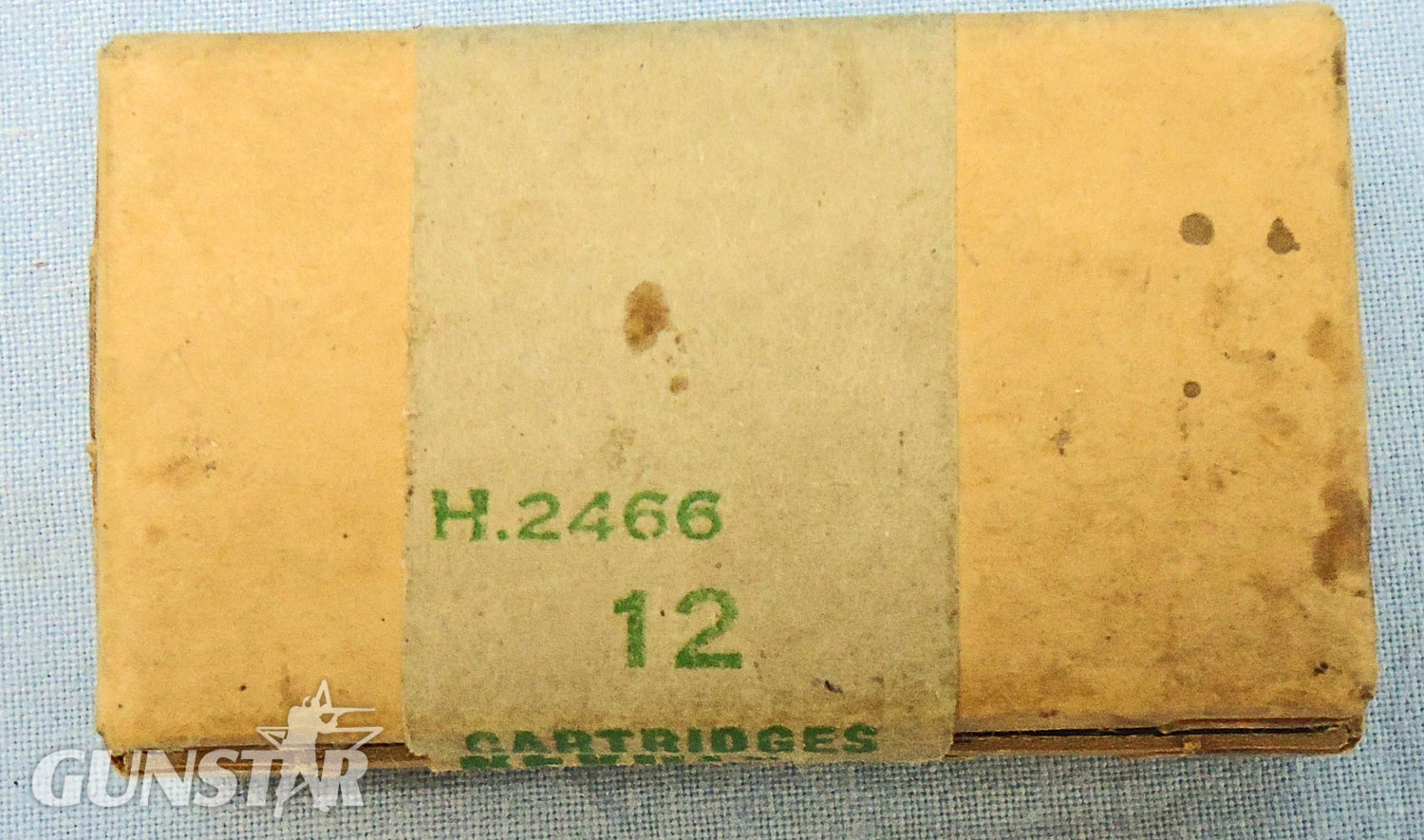 {CATEGORY} - iINERT DEACTIVATED. British 1961 dated .380 Webley Revolver 12 round service pack. - O 1949   Other Ammunition
