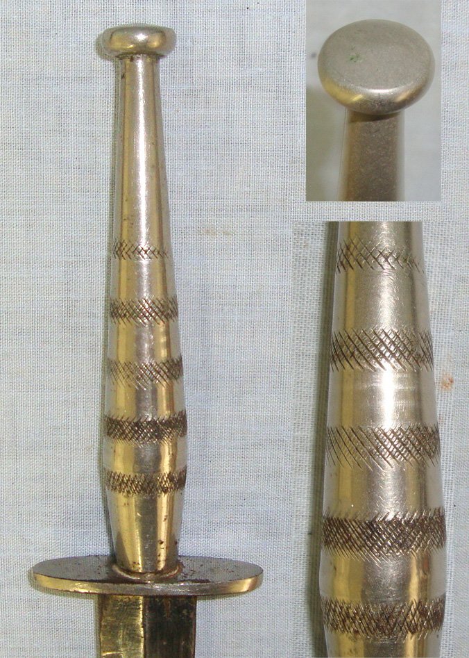 RARE**WW2 Era Nickel Plated All Steel Hilt Variant Fairbairn Sykes FS Commando Fighting Knife & Scabbard. Sn 21845 Knive