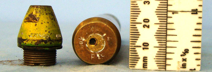  German 20 mm FFM (20x80) HEI (High Explosive Incendiary) Meinengeschloss (M geschloss) Trop (Tropical) Ca Antique & Militaria