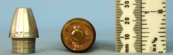  German 20 mm FFM (20x80) High Explosive Incendiary Trace (HEIT) Cannon Round Antique & Militaria