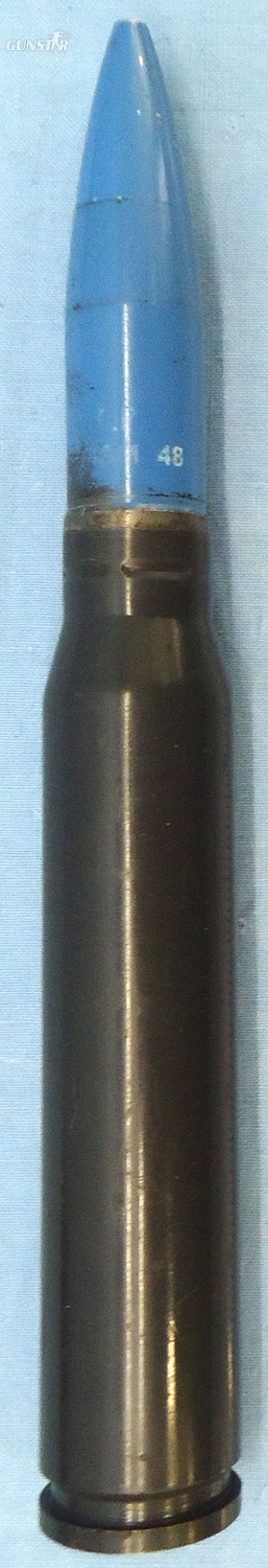 INERT. Swiss KAD, HS820A 20mm (20 x 139) Cannon DRILL Round. - O 1950 INERT. Swiss KAD, HS820A 20mm (20 x 139) Cannon DRILL Round. - O 1950  Other Ammunition - {CATEGORY} in 