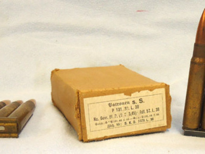INERT DEACTIVATED. Unfired Original 1938 Dated German 15 Round "Patronen s.S.",  INERT DEACTIVATED. Unfired Original 1938 Dated German 15 Round "Patronen s.S.",  Antique & Militaria