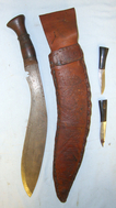 **BURMA BRING BACK**WW2 British Soldier’s Kukri With 2 Skinners & Scabbard With  Knive