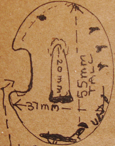  A ‘Meta Zashi’ style ‘Tanto Dagger’ Tsuba in Iron. ED 2697. Sword