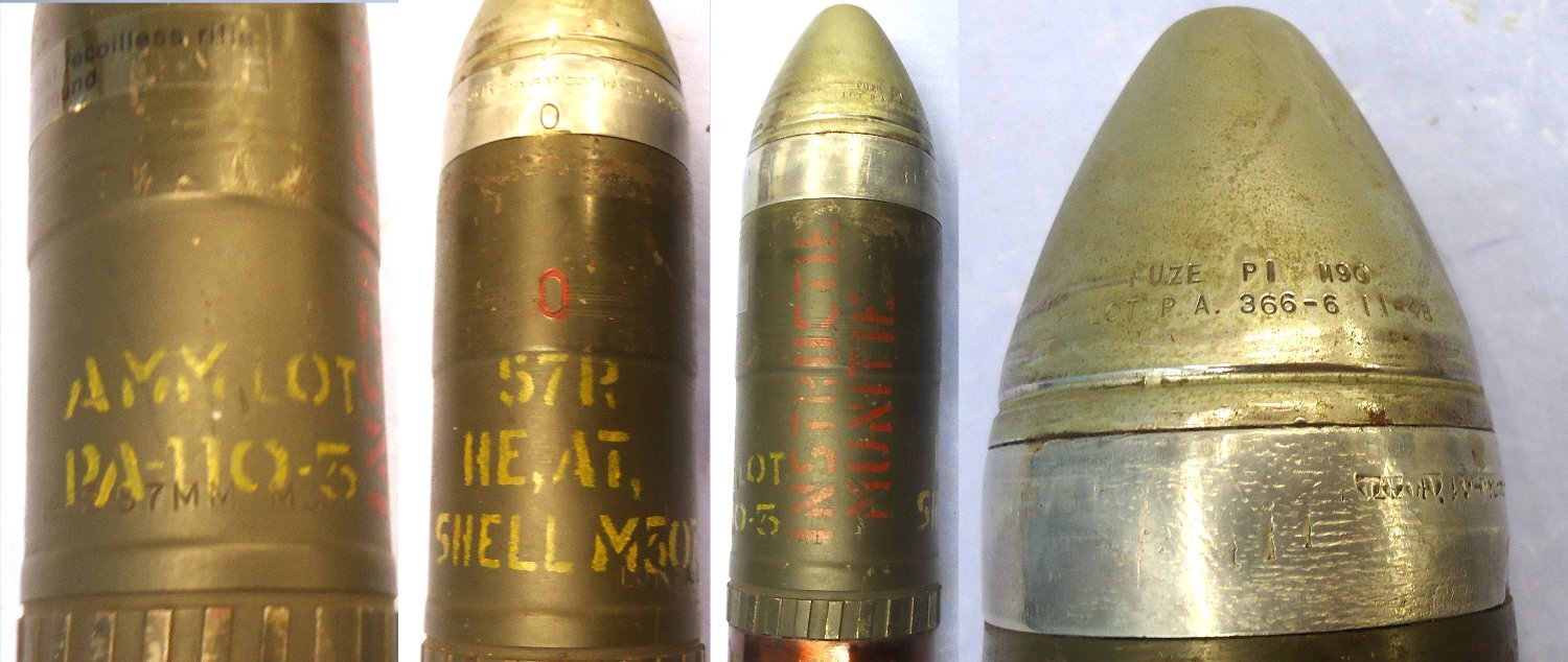  DEACTIVATED INERT. Vietnam/Cold War Era, Unfired American 57mm HEAT (High Explosive Anti-Tank) INERT INSTRUCTION Round for the 57mm T15 Recoilless Rifle. O 2328 DEACTIVATED INERT. Vietnam/Cold War Era, Unfired American 57mm HEAT (High Explosive Anti-Tank) INERT INSTRUCTION Round for the 57mm T15 Recoilless Rifle. O 2328 Various Other Ammunition