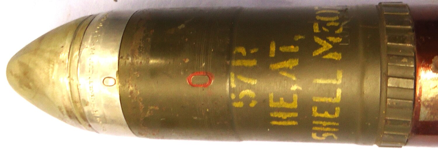 DEACTIVATED INERT. Vietnam/Cold War Era, Unfired American 57mm HEAT (High Explosive Anti-Tank) INERT INSTRUCTION Round for the 57mm T15 Recoilless Rifle. O 2328 DEACTIVATED INERT. Vietnam/Cold War Era, Unfired American 57mm HEAT (High Explosive Anti-Tank) INERT INSTRUCTION Round for the 57mm T15 Recoilless Rifle. O 2328 Various Other Ammunition 