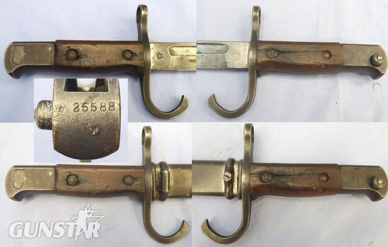  Mid 1930s Japanese Arisaka Type 30 Bayonet and Scabbard. Sn - 22938 Bayonet