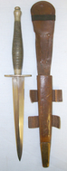 RARE**ORIGINAL 1st PATTERN HILT**STERILE**WW2, 2nd Pattern, Wilkinson British Officer\\\'s, Grey Or Matt Nickel Plated Hilt, Fairbairn Sykes FS Fighting Knife & Scabbard. Sn 20163 Knive