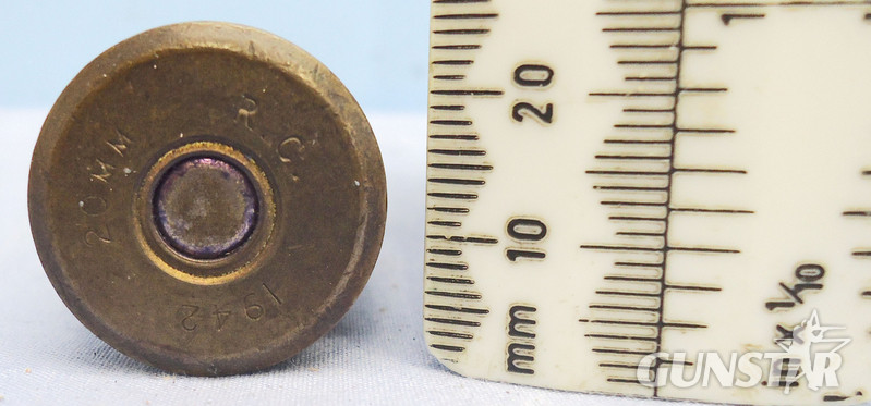 INERT DEACTIVATED. British, 1942 Dated, 20mm Hispano-Suiza (20x110) HS 404 Aircraft Cannon Ball Round By Royal Ordnance Factory, Steeton & Thorpe Arch. - O 1903 INERT DEACTIVATED. British, 1942 Dated, 20mm Hispano-Suiza (20x110) HS 404 Aircraft Cannon Ball Round By Royal Ordnance Factory, Steeton & Thorpe Arch. - O 1903  Other Ammunition