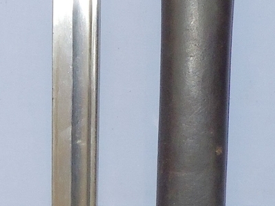Indian 1907 Pattern, Sanderson Bayonet Dated 1914 Scabbard and Leather Frog. BAYO 392. Bayonet