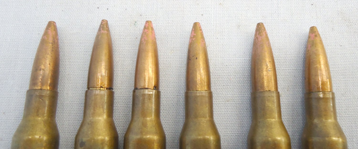  INERT DEACTIVATED. Rare, British .280/30 EXPERIMENTAL Ball Rounds for the British EM2 Experimental Rifle. Sn - 22787:8 INERT DEACTIVATED. Rare, British .280/30 EXPERIMENTAL Ball Rounds for the British EM2 Experimental Rifle. Sn - 22787:8  Other Ammunition