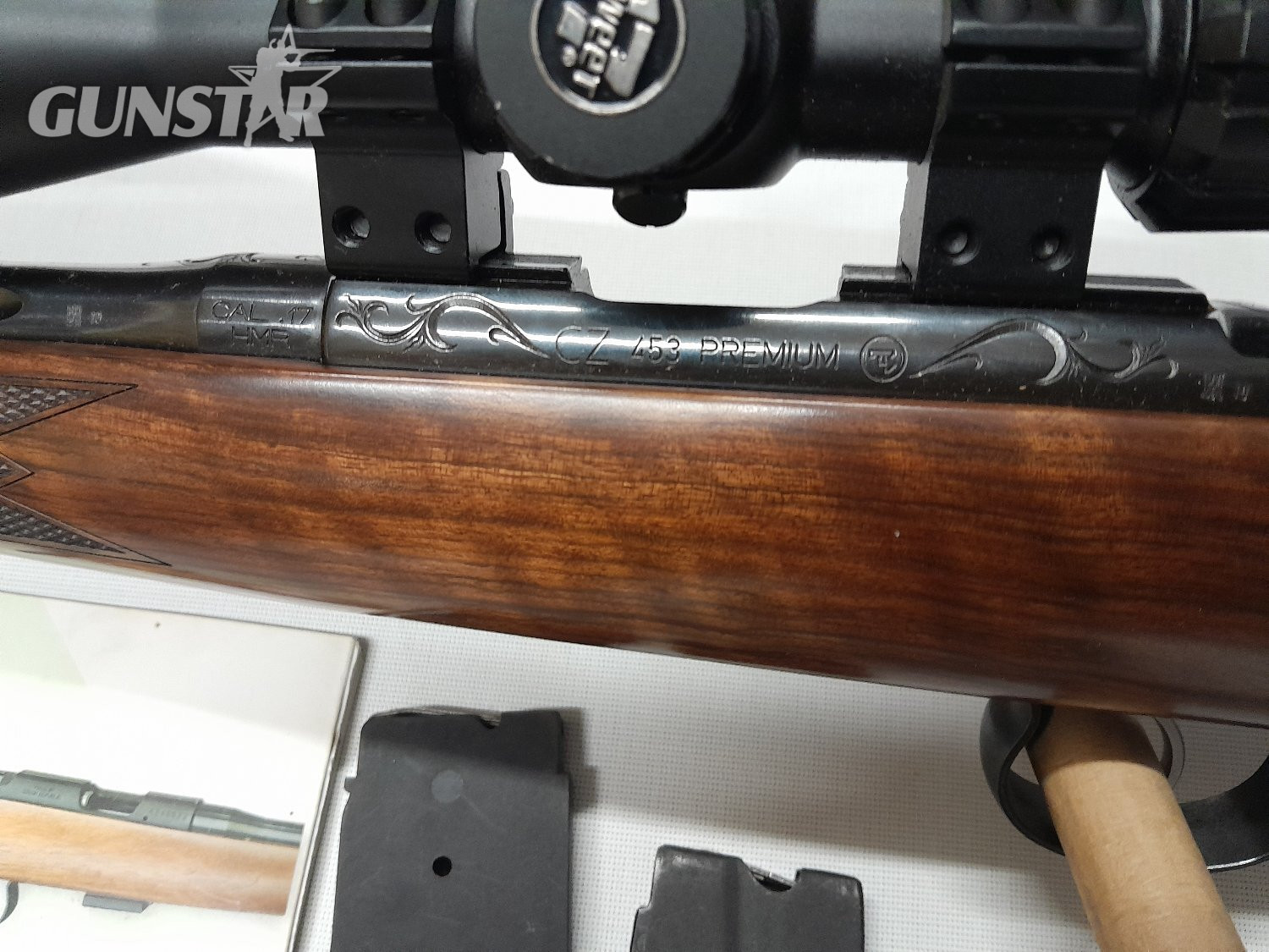 CZ 453 premium walnut Bolt Action .17 Hornady Magnum Rimfire (.17 HMR) Rifle - {CATEGORY}