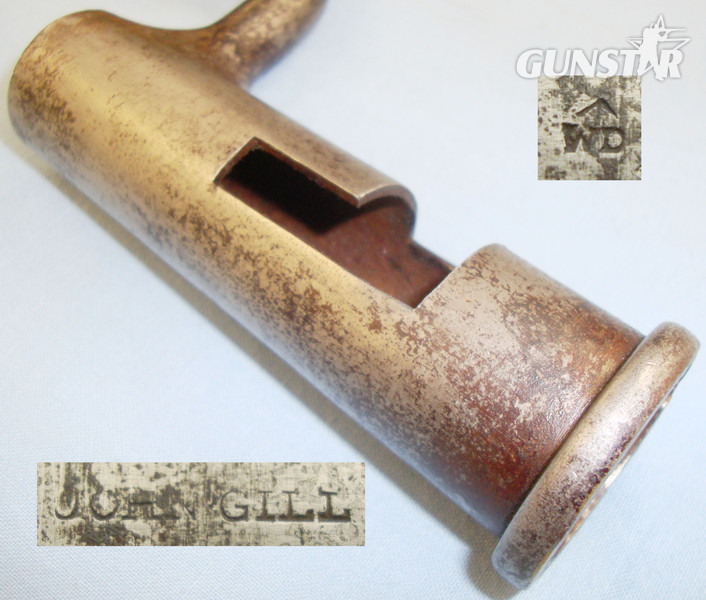 C1800 British Land Pattern Socket by Maker John Gill. BAYO 578. Bayonet