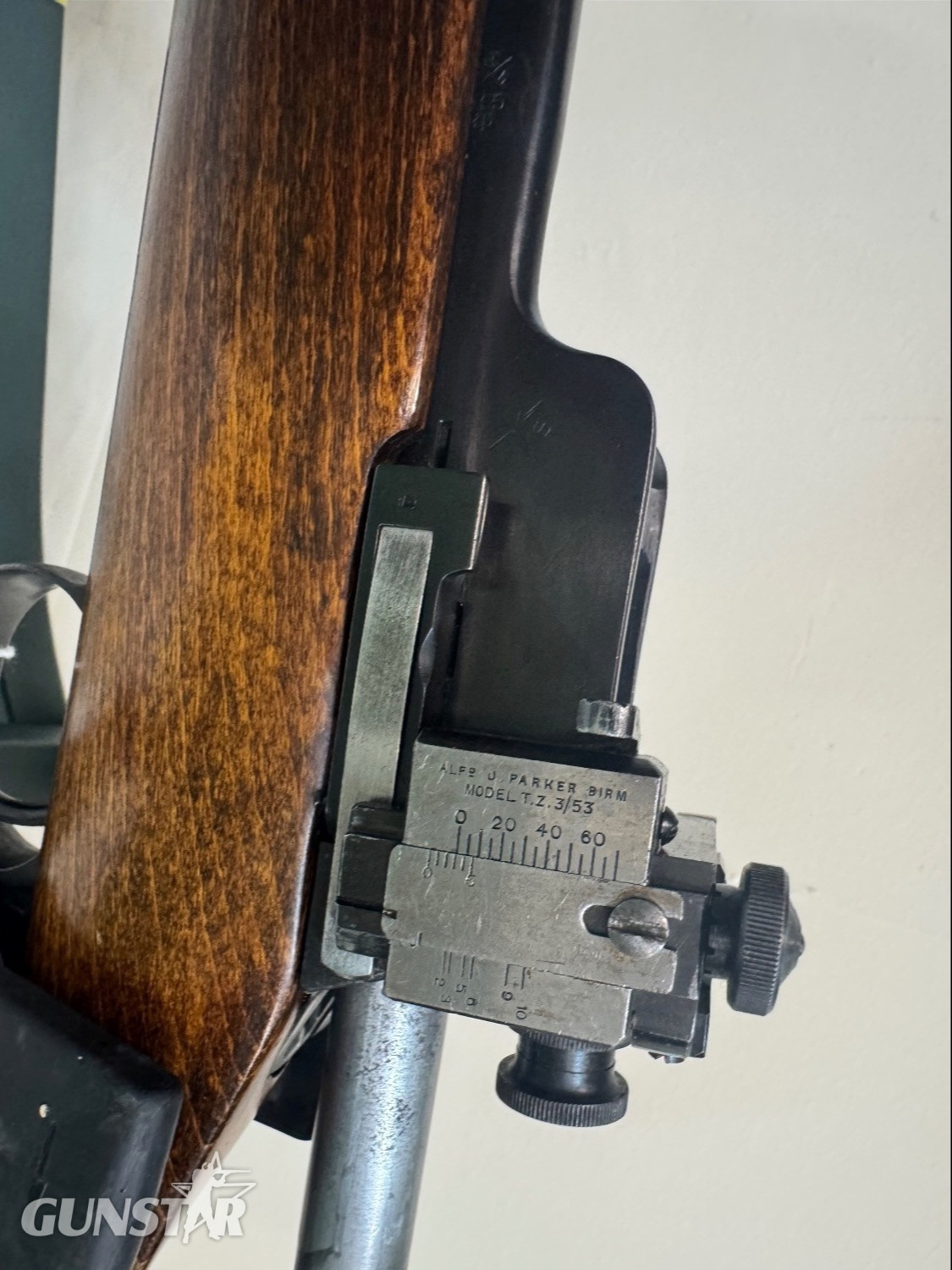  Enfield ( Fulton regulated ) 7.62 target rifle. GR crown. A rare Parker diopter sight.  Target Bolt Action 7.52 mm Rifle