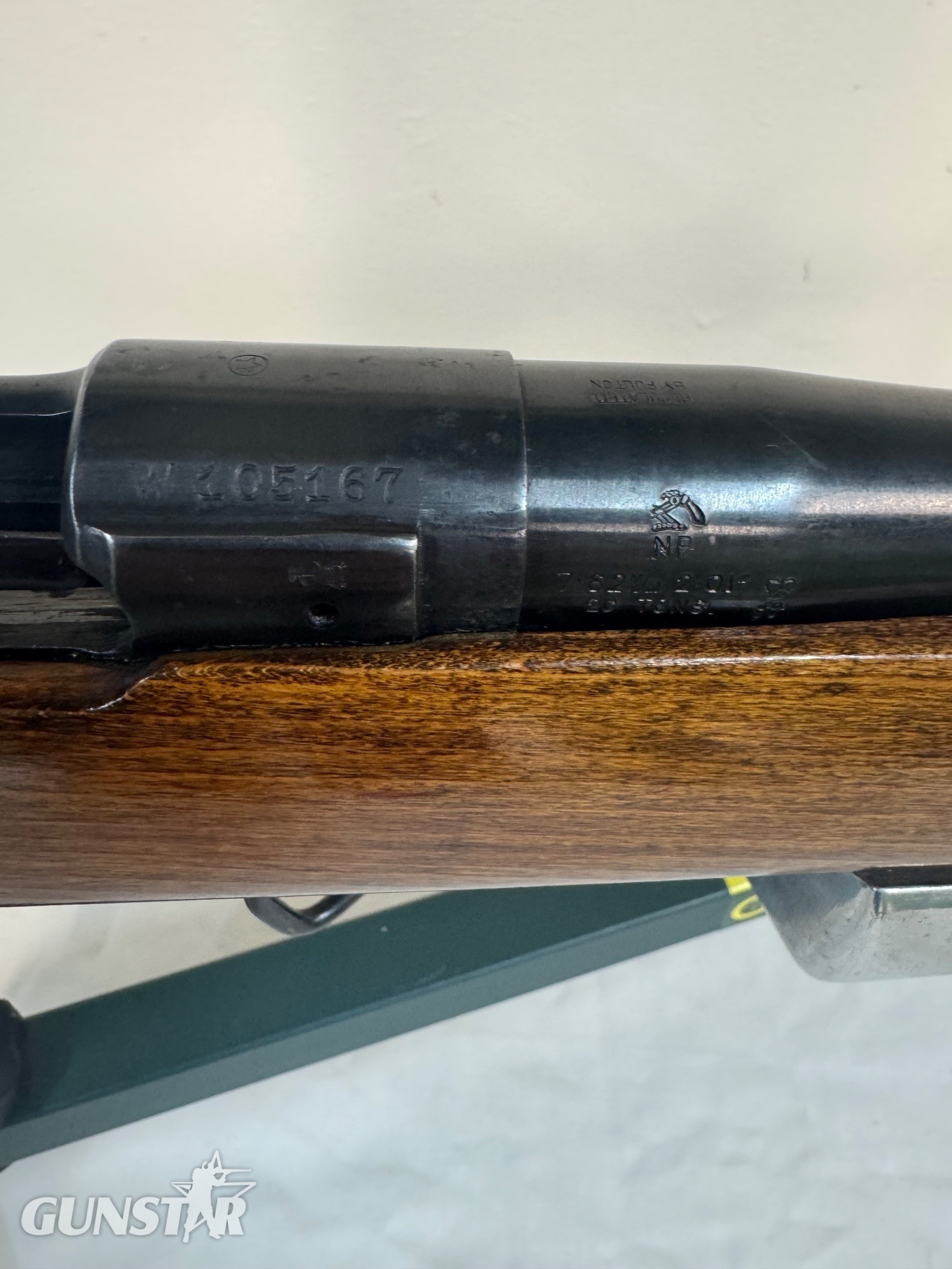 Enfield ( Fulton regulated ) 7.62 target rifle. GR crown. A rare Parker diopter sight.  Target Bolt Action 7.52 mm Rifle - {CATEGORY}