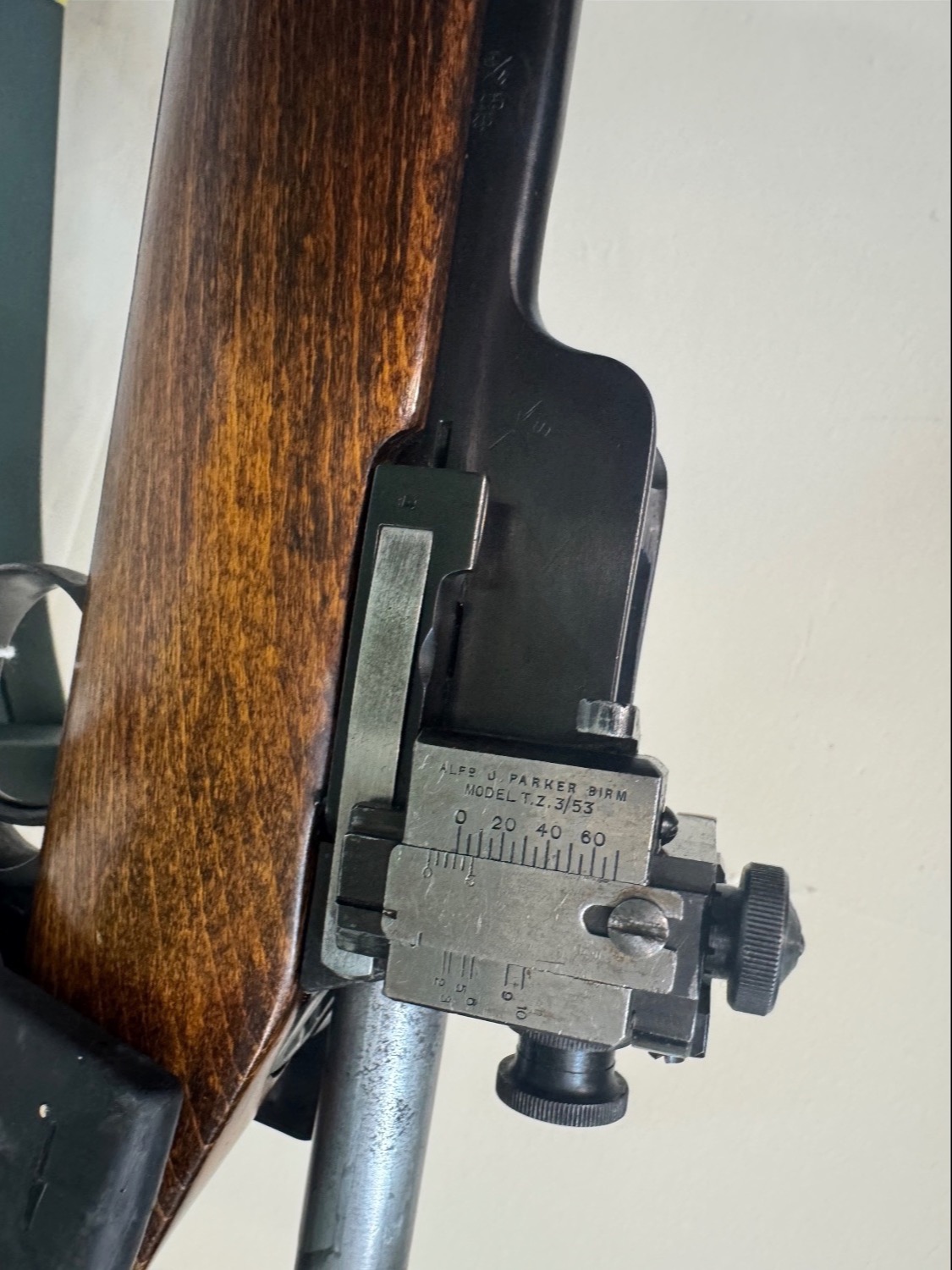  Enfield ( Fulton regulated ) 7.62 target rifle. GR crown. A rare Parker diopter sight.  Target Bolt Action 7.52 mm Rifle
