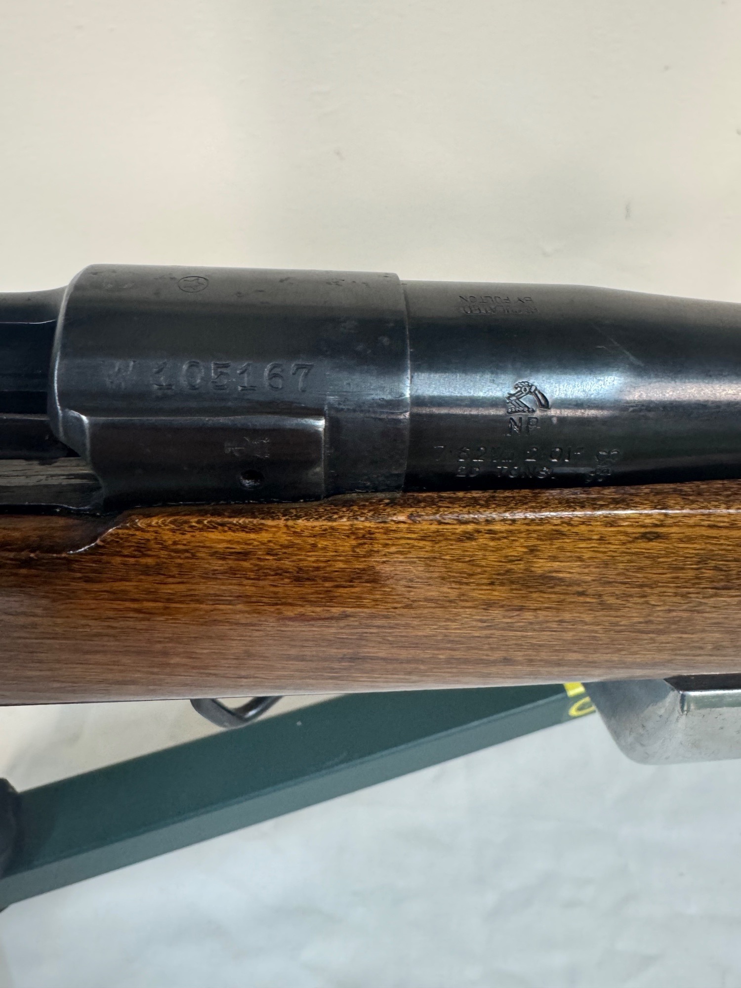 Enfield ( Fulton regulated ) 7.62 target rifle. GR crown. A rare Parker diopter sight.  Target Bolt Action 7.52 mm Rifle - {CATEGORY}