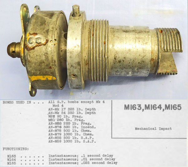  INERT. American, WW2, 1945 Dated, M164 Aircraft Bomb Fuze. - O 2247 INERT. American, WW2, 1945 Dated, M164 Aircraft Bomb Fuze. - O 2247  Other Ammunition