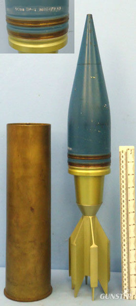  Rare Inert Unfired Cockerell 90mm gun (90x352) Target Practice Trace HEAT-T (Hig Rare Inert Unfired Cockerell 90mm gun (90x352) Target Practice Trace HEAT-T (Hig Antique & Militaria