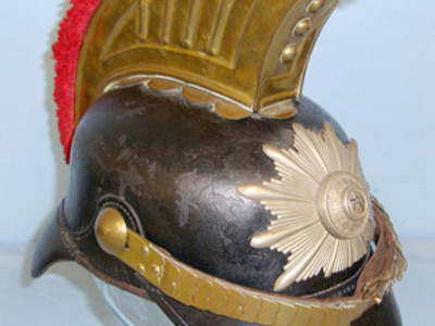 Imperial Prussian Fire Brigade Helmet With Helmet Plate & Combe Cockade / Plume Fire Brigade Helmet With Helmet Plate & Combe Cockade / Plume Clothing