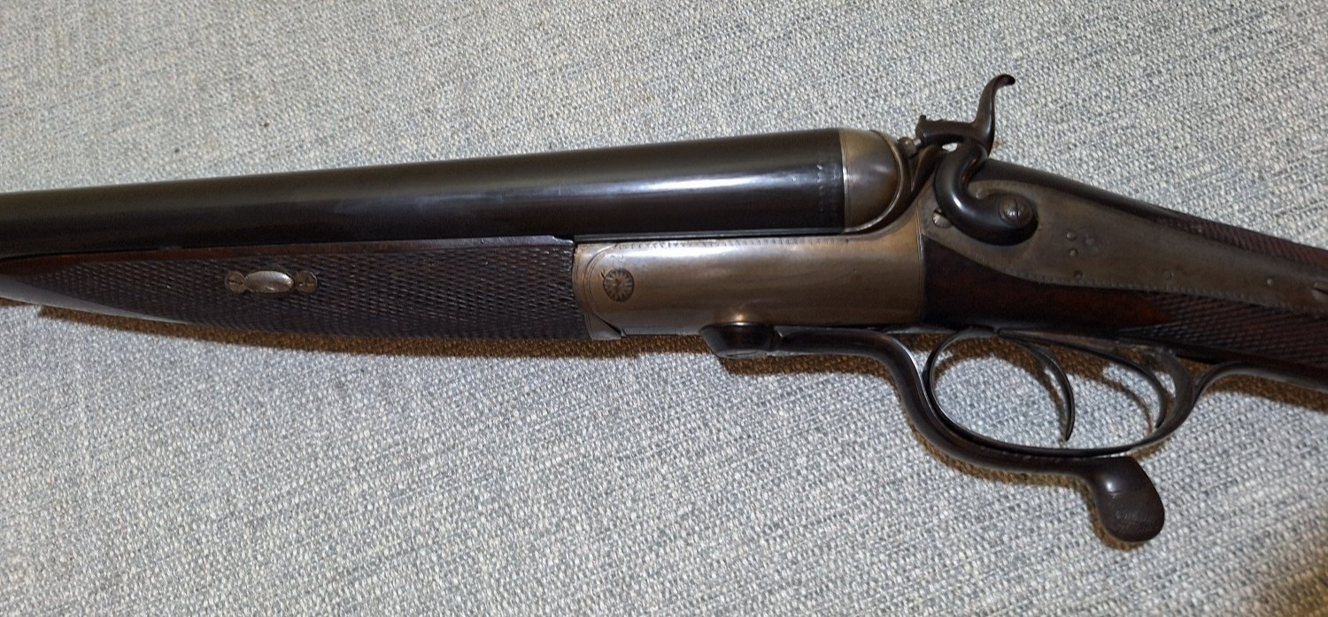 {CATEGORY} - J. & W. Tolley Hammer gun Side By Side 8 Bore/gauge