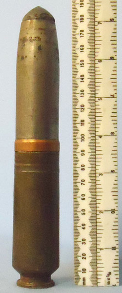 MK108 (30x90RB) Practice Meinengeschloss (M geschloss) Cannon Round WW2 INERT German 30 mm MK108 (30x90RB) Practice Meinengeschloss (M geschloss) Ca Antique & Militaria