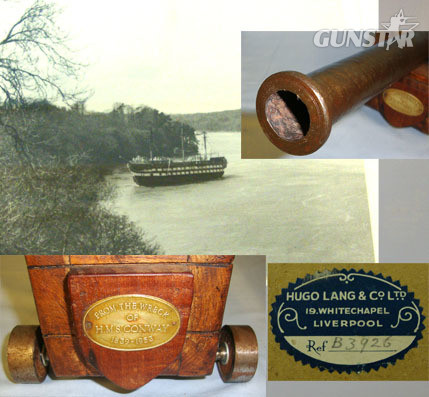 Hugo Lang & Co 8 Bore Black Powder Muzzle Loading Signalling Cannon With Later Wheeled Carriage Muzzleloader  Rifle in 